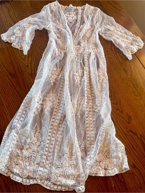 Lacy beach cover up